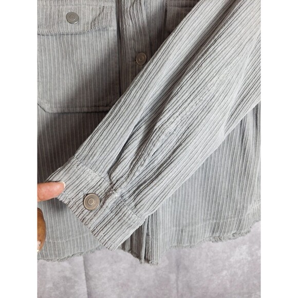 ZARA Wide Wale Corduroy Shacket Jacket Womens Small Oversized Casual Outdoor - Picture 7 of 9